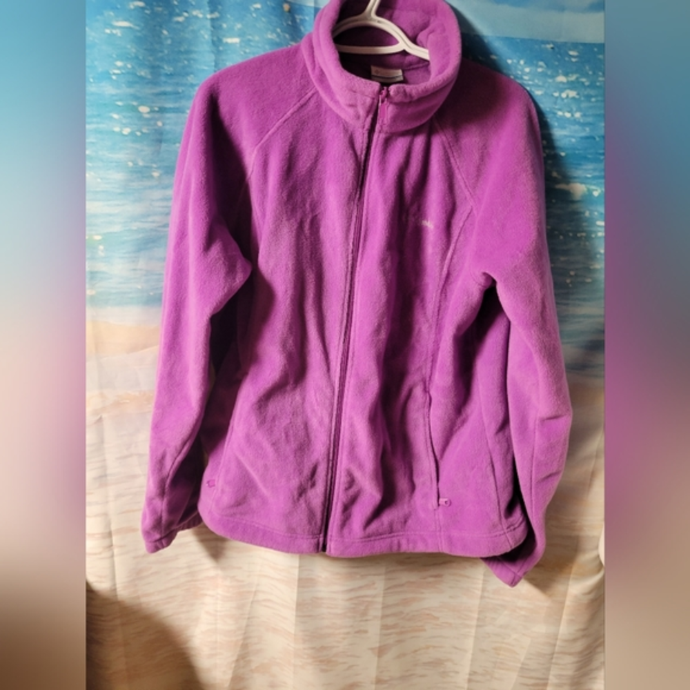 Columbia Purple Fleece Jacket Ladies Size XL